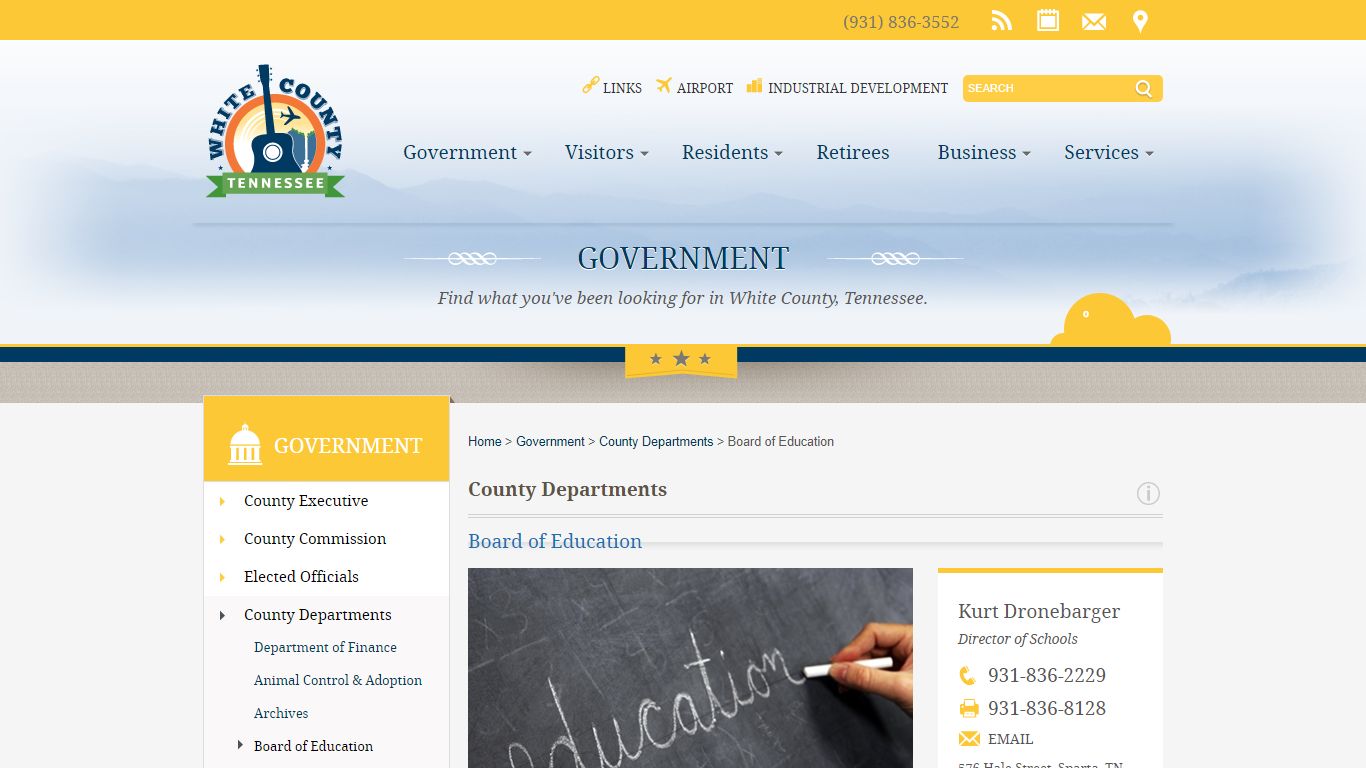 Board of Education | White County, Tennessee Government
